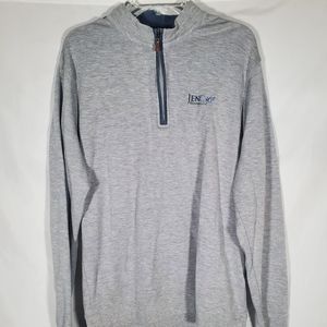 JOHNNIE-O GREY 1/4 ZIP JEN CAP HOLDINGS LLC PULLOVER SWEATER